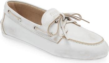 boat shoes miu miu